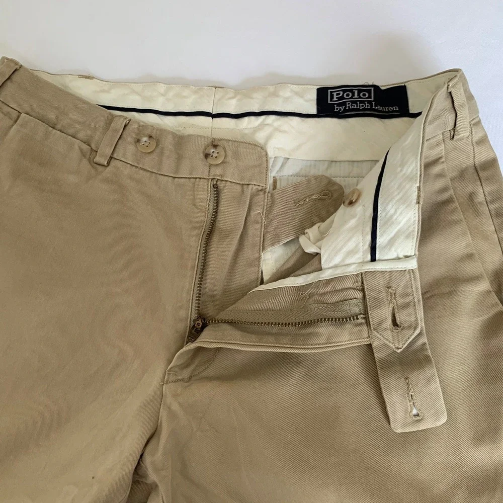 Polo Ralph Lauren Chino Pants Men 32x30 (30x28) Tan Khaki Straight Leg Cotton